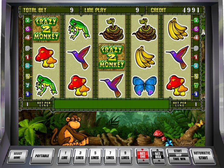 «Crazy Monkey 2» — игровые автоматы на деньги в казино Адмирал