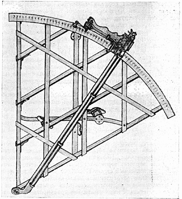 Главный инструмент Петербургской обсерватории — стенной секстант Раунлея радиусом в 5 английских футов