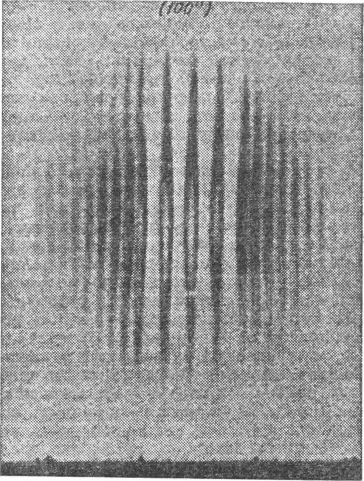 Рис. 175. Расщепление линии спектра в расширяющейся планетарной туманности
