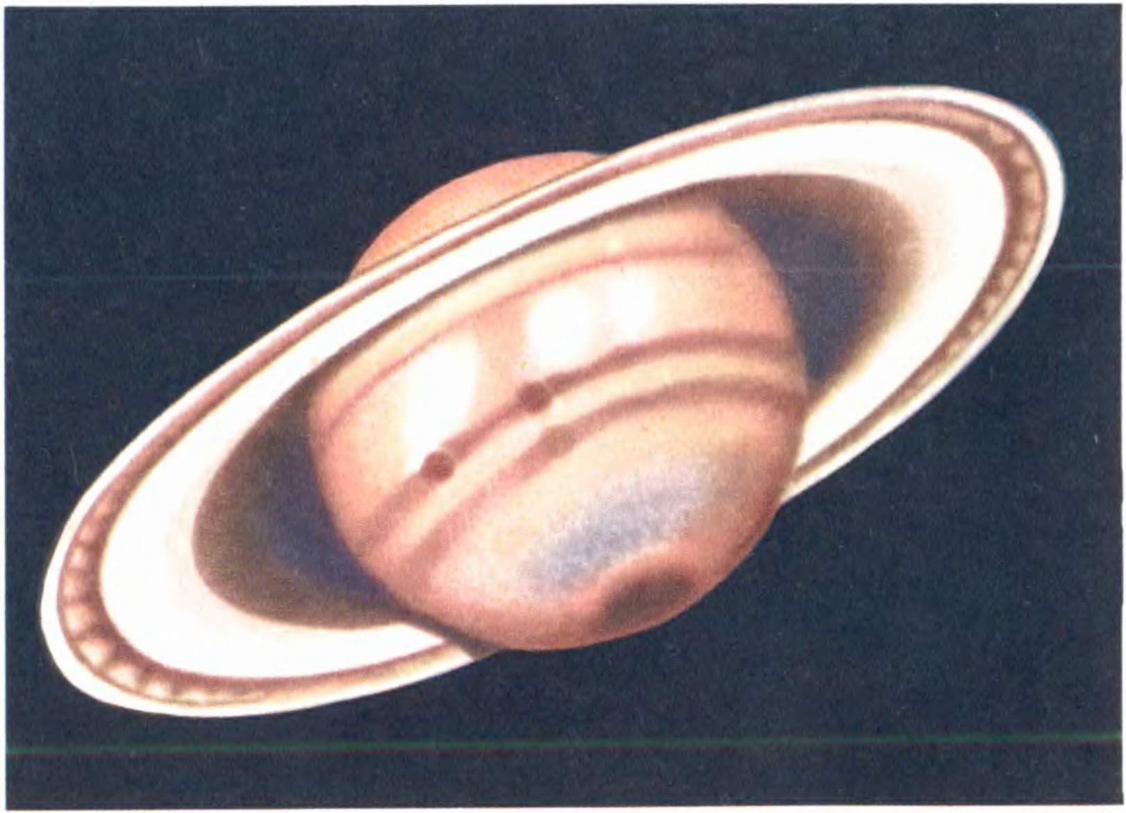 Цветные зарисовки самых крупных планет Солнечной системы — Юпитера и Сатурна