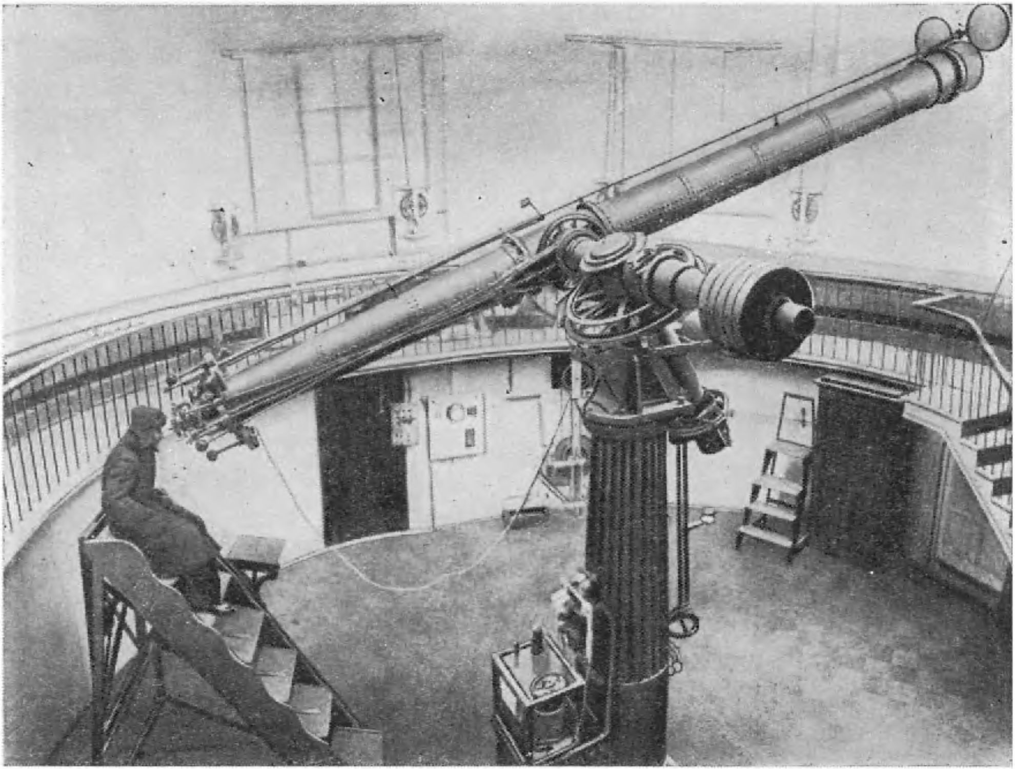 Рис. 35. 15-дюймовый рефрактор Пулковской обсерватории (установлен в 1839 г.)