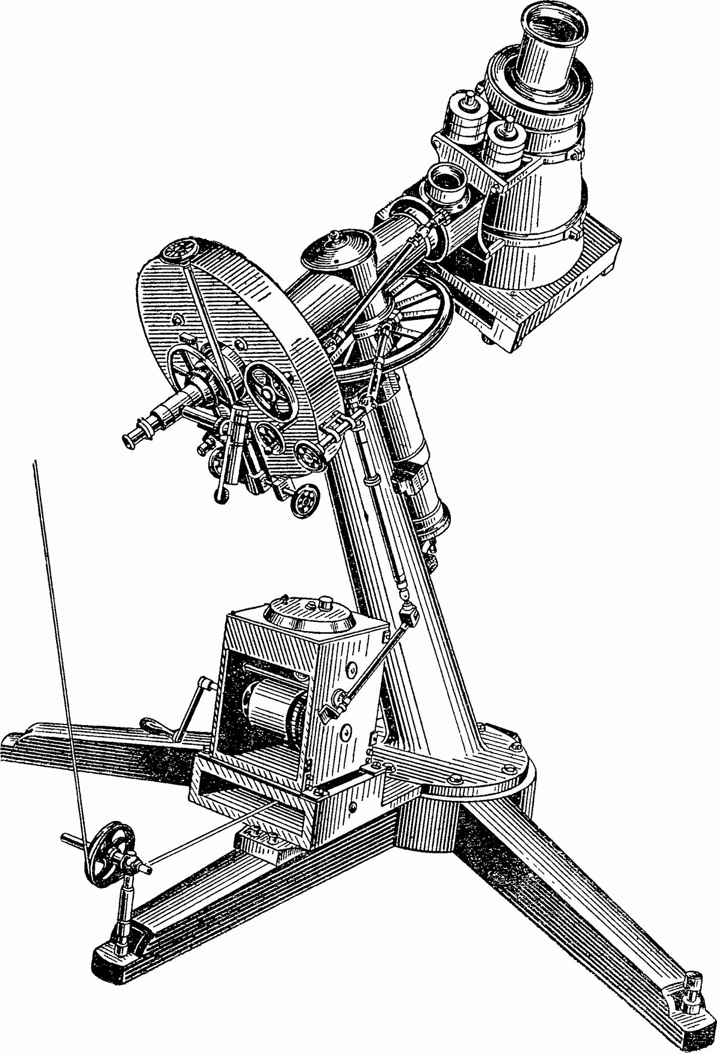 Рис. 44. Экваториальная фотографическая камера Московской обсерватории (установлена в 1895 г.)