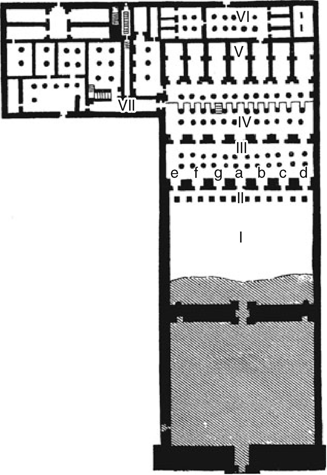 План храма Сети в Абидосе