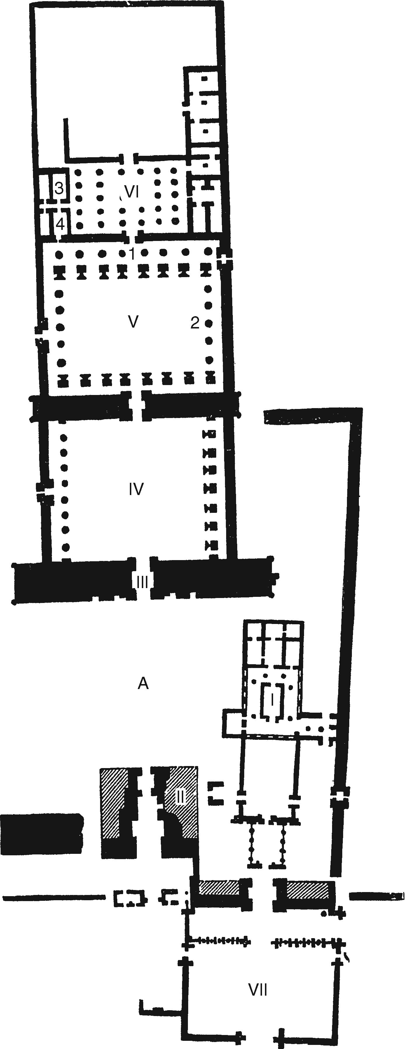 План двух храмов в Мединет-Абу