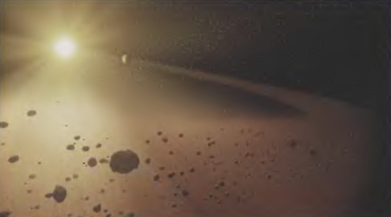 Пояс астероидов в представлении художника из NASA выглядит очень плотным и опасным для межпланетных зондов. В действительности они легко преодолевают его