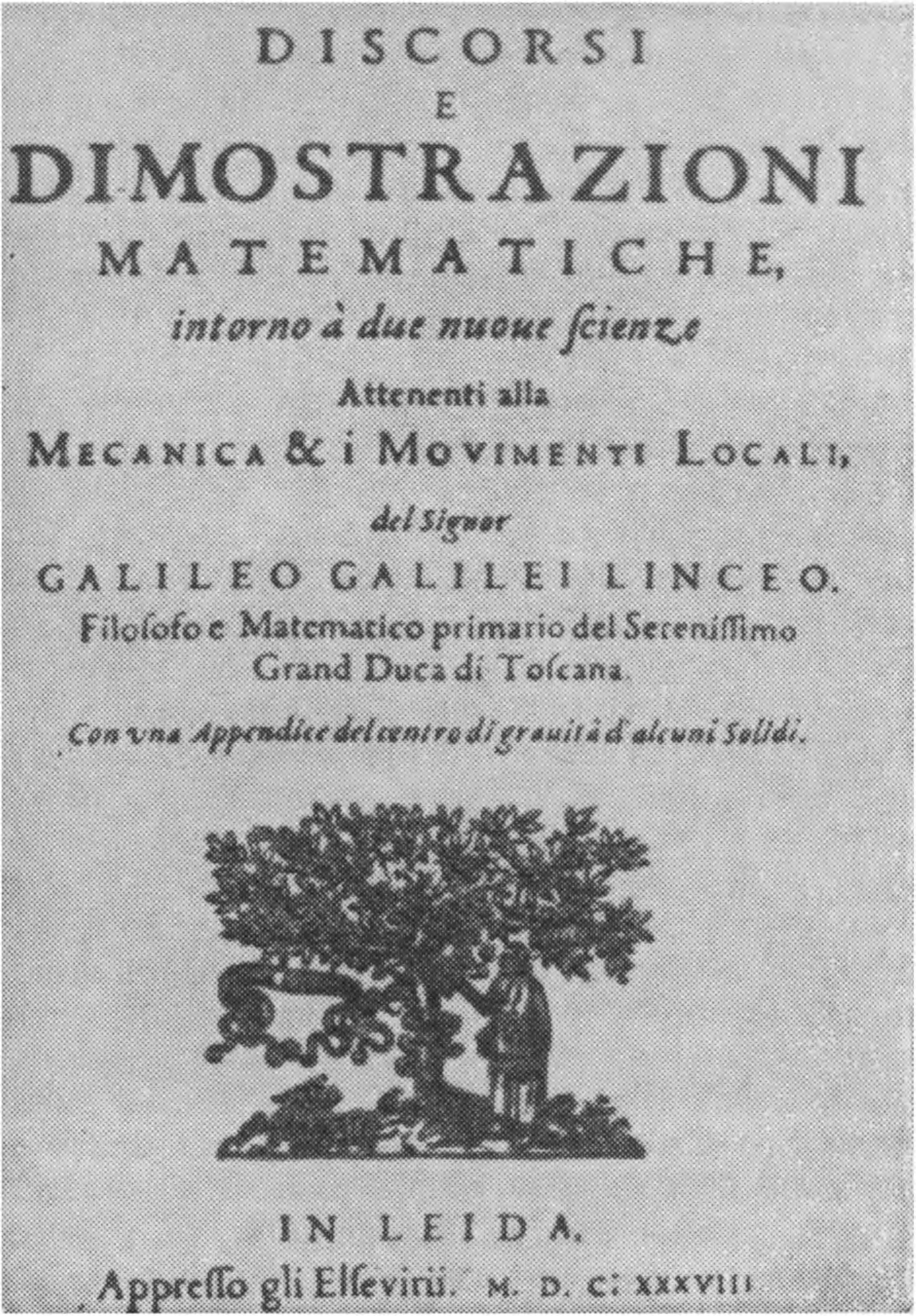 Рис. 4. Титульный лист Discorsi (1638)