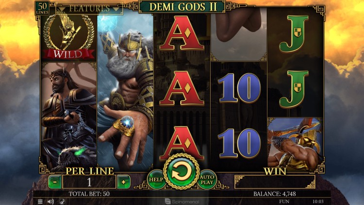 Игровой автомат «Demi Gods II» в казино Суперслотс