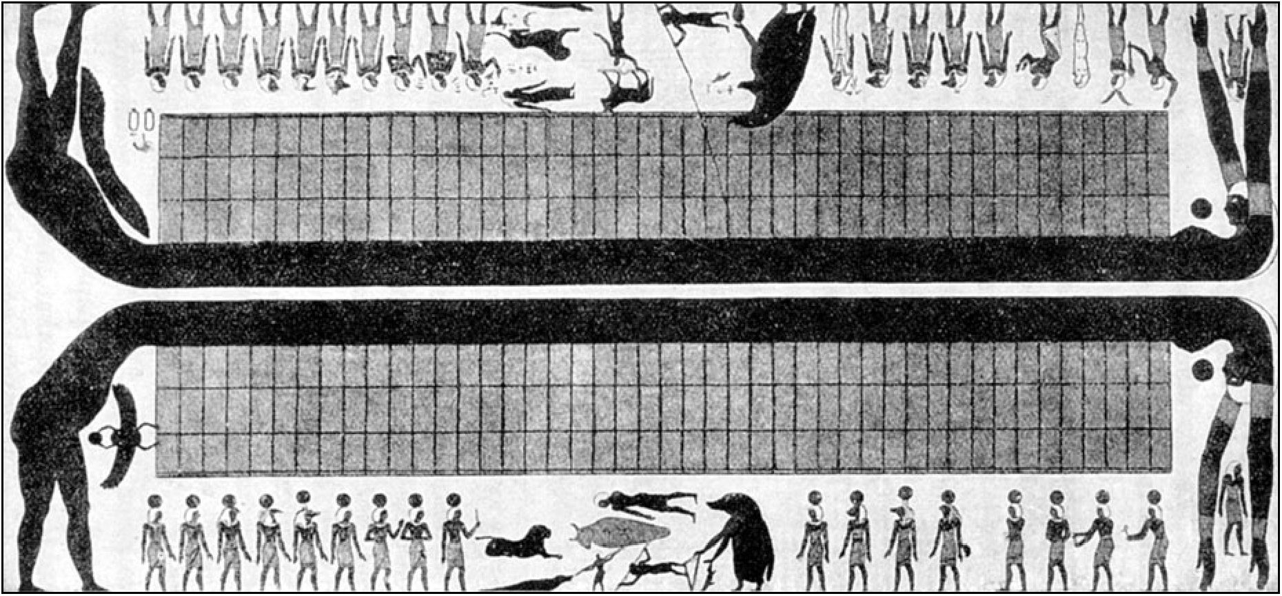 Астрономические рисунки из Долины царей (Бибан-эль-Мулюк) (XVIII династия) (из Description de l'Égypte)