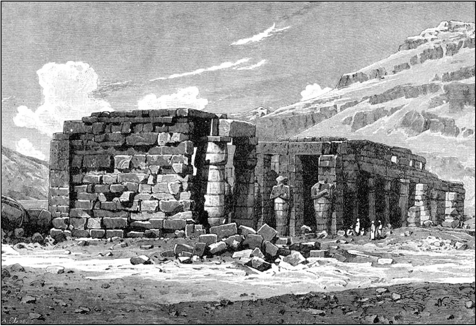 Развалины Рамессеума, где была найдена таблица месяцев