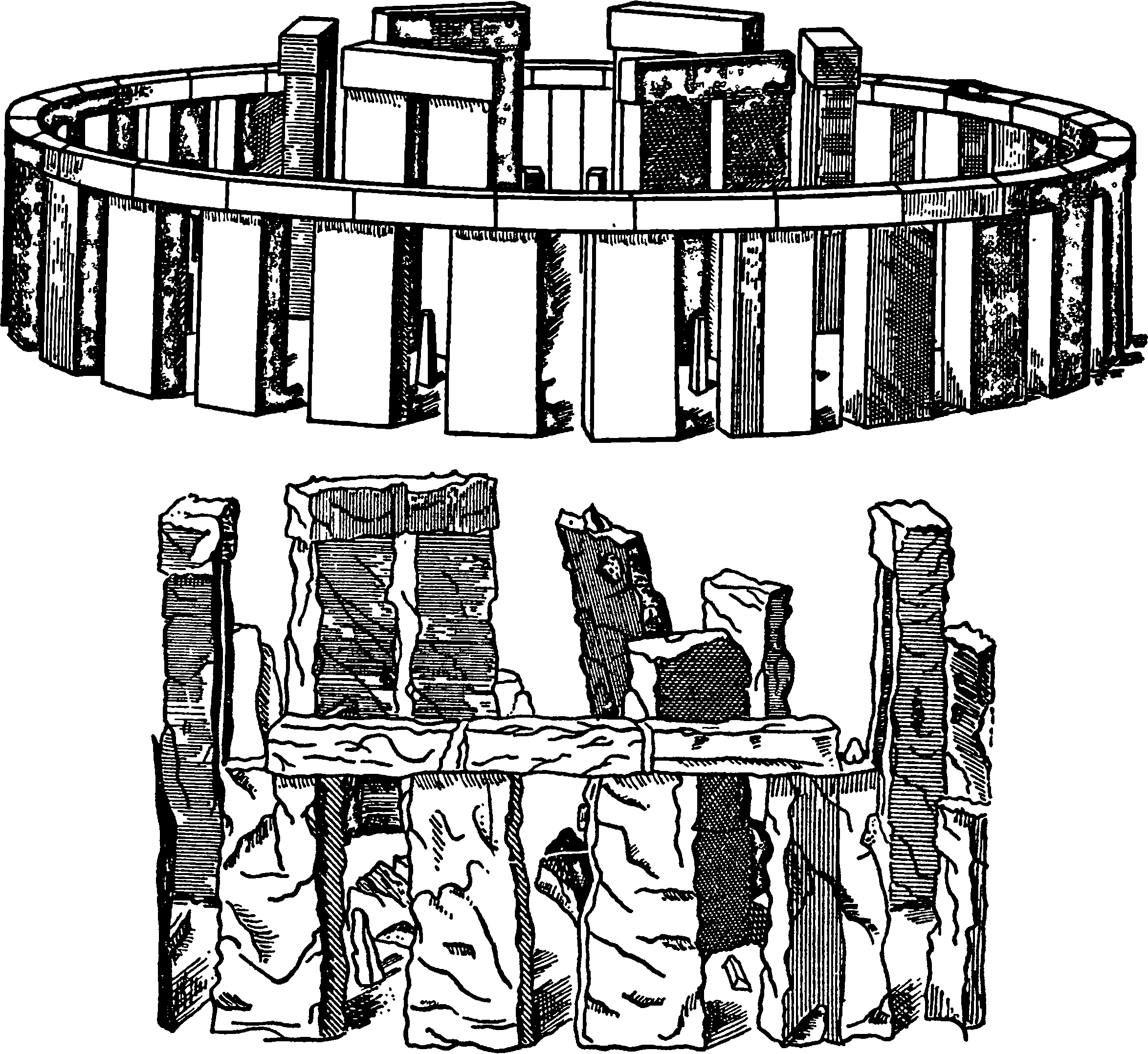  Рис. 1. Изображение Стоунхенджа в книге «Стоун-Хенг восстановленный», которое считается принадлежащим Иниго Джонсу и показывает, каким он представлял себе этот памятник