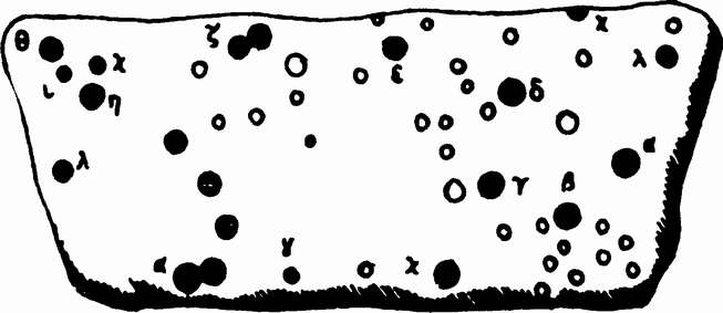 Рис. 8. Созвездие Большой Медведицы, изображенное несколько тысяч лет назад на амулете